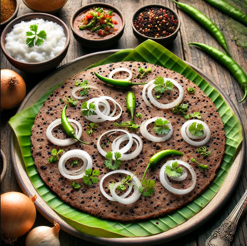 Ragi Onion Uttapam Recipe