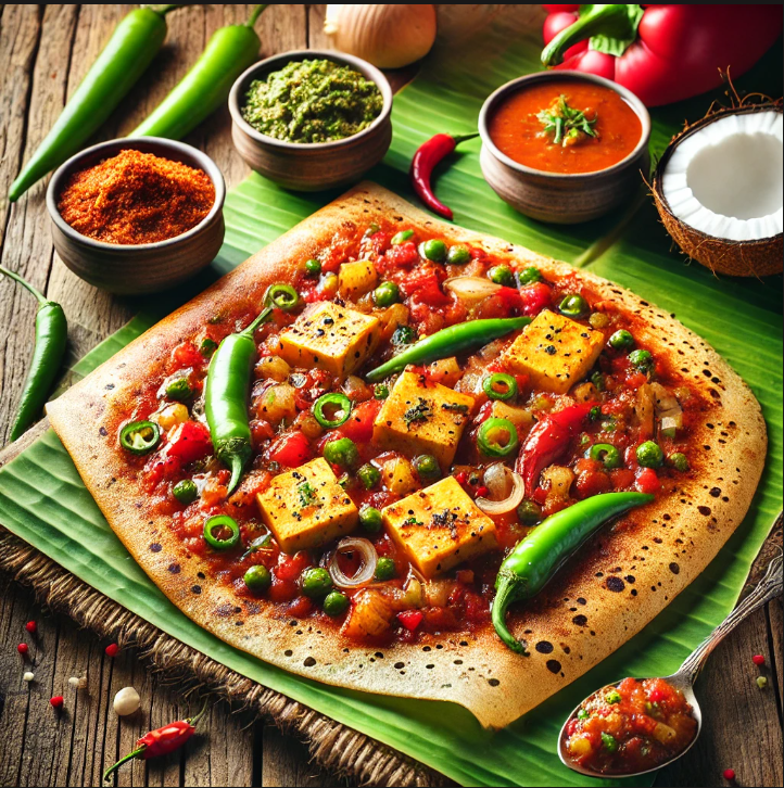 Paneer Chilli Dosa Recipe 