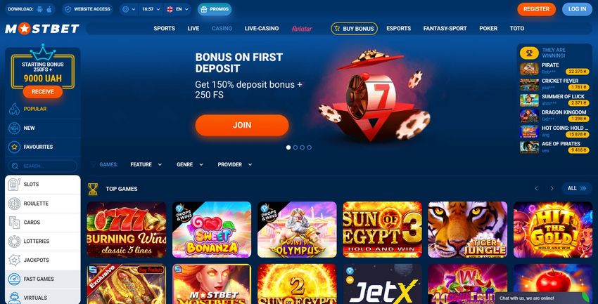 Почувствуйте атмосферу Лас-Вегаса в казино Mostbet Live!