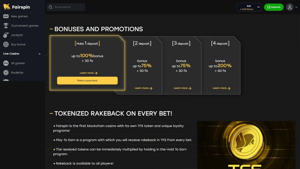 Casino online Fairspin: ¡Consigue un bono del 200% en tu primer depósito, aproximadamente 2500 CA!
